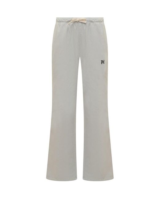 Palm Angels Gray Pants With Monogram Pa for men