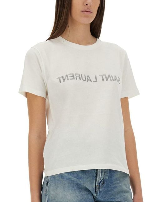 Saint Laurent White Reverse T-shirt