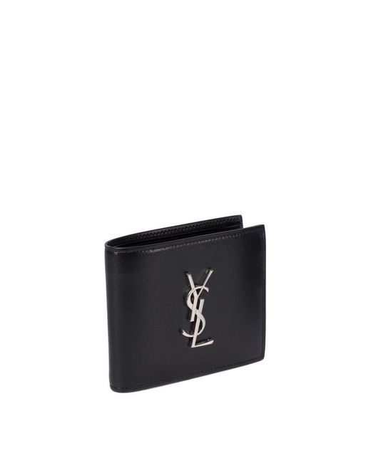 Saint Laurent Black Portafoglio Con Monogramma "East/West" for men