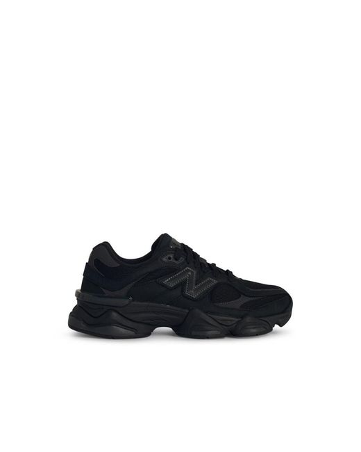 New Balance Black '9060Z' Leather Blend Sneakers for men
