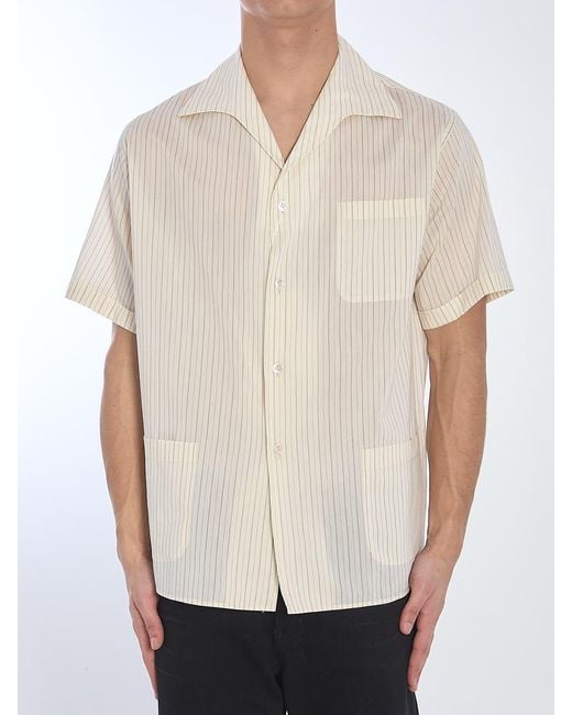 Maison Margiela White Striped Shirt for men