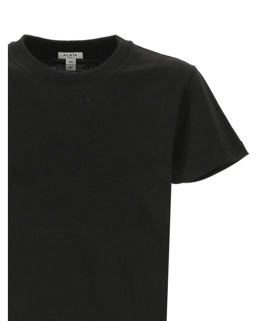 Alaïa Black T-Shirts And Polos