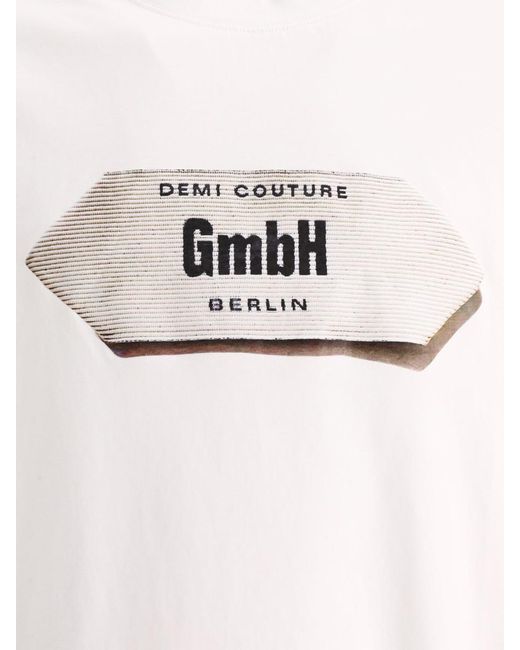 GmbH White T-shirt With Print for men