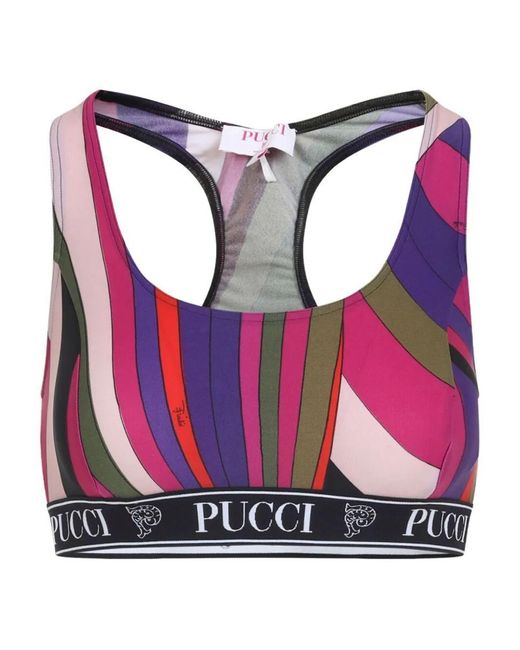 Emilio Pucci Pink Printed Bra