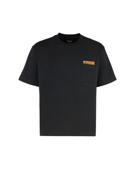 Bottega Veneta Black Cotton Crew-Neck T-Shirt for men