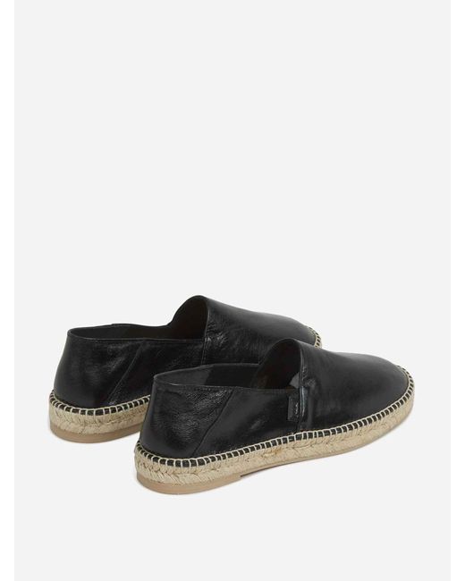 AMI Gray Leather Espadrilles for men