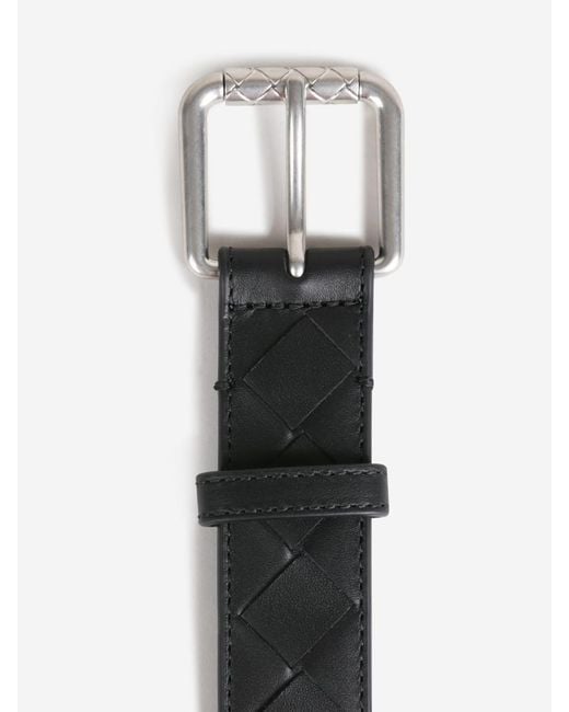 Bottega Veneta White Braided Leather Belt for men