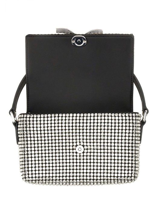 Self-Portrait Metallic Micro Bag With Shoulder Strap