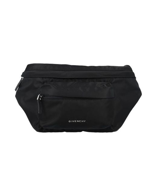 Givenchy Black Nylon Belt Bag for men