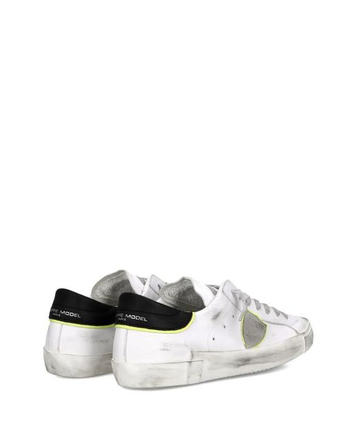 Philippe Model White Prsx Low Sneakers Shoes for men