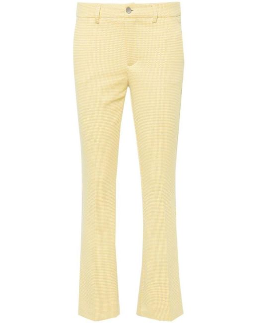Liu Jo Yellow Geometric Print Trousers