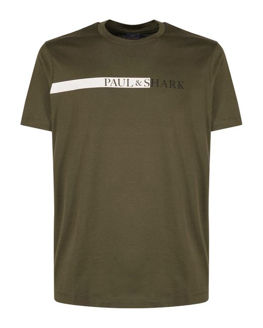 Paul & Shark Green T-shirt With Print Clothing for men