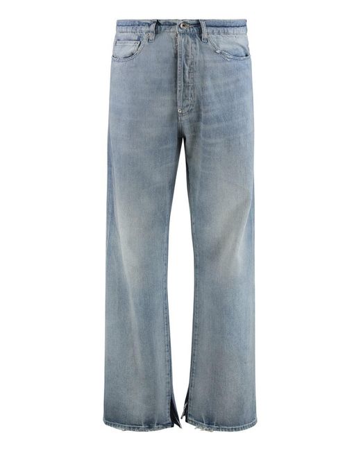 Maison Margiela Blue 5-Pocket Straight-Leg Jeans for men