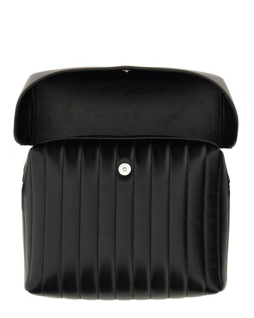 Jil Sander Black Logo Debossed Shoulder Bag for men