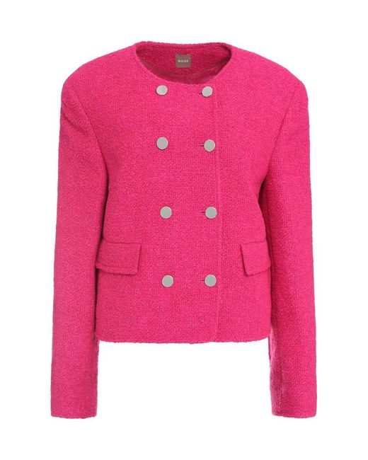 Boss Pink Jesetta Tweed Jacket