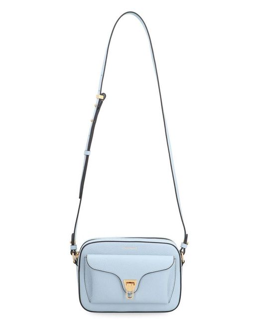 Coccinelle Blue Beat Soft Leather Crossbody Bag