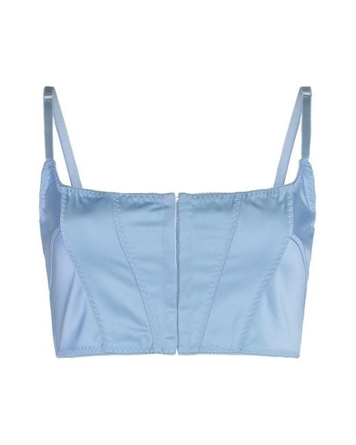 Anna October Blue Top Cropped