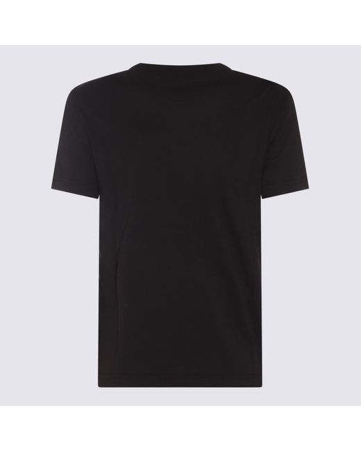 Versace Black And Gold-tone Cotton T-shirt