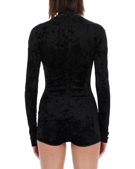 Versace Jeans Couture Black Velvety Top Body