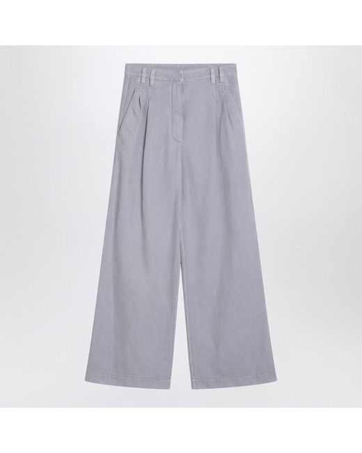 Brunello Cucinelli Purple Wide Lilac Trousers