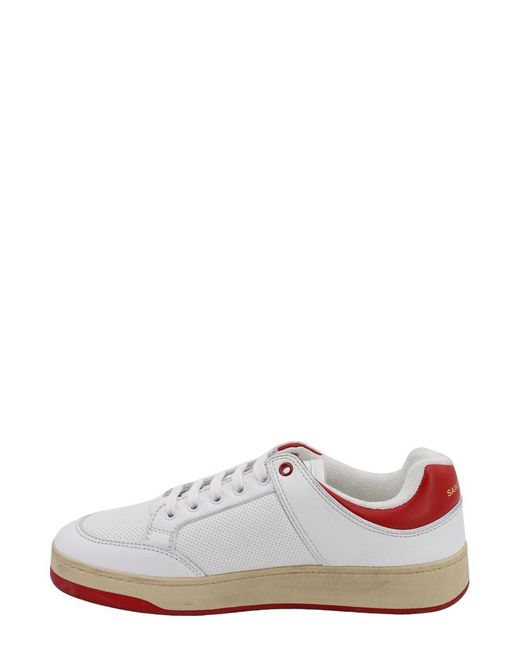 Saint Laurent White Sl/61 Leather Sneaker for men