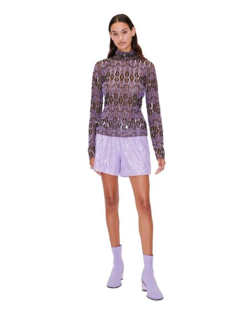 Stine Goya Purple Anne Shorts