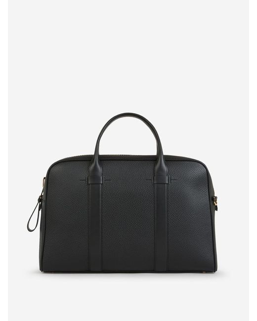Tom Ford Black Leather Zipper S Briefcase for men