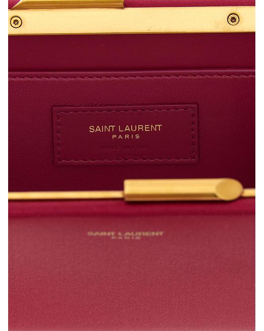 Saint Laurent Purple 'Midnight Piccola' Clutch