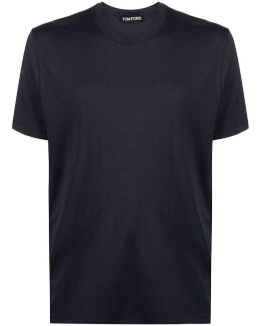 Tom Ford Blue Melange T-Shirt for men