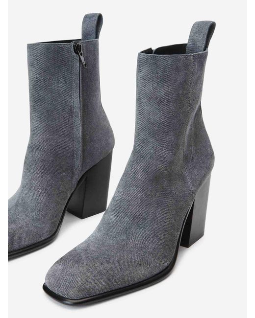 Alexander Wang Blue Leather Heel Boots