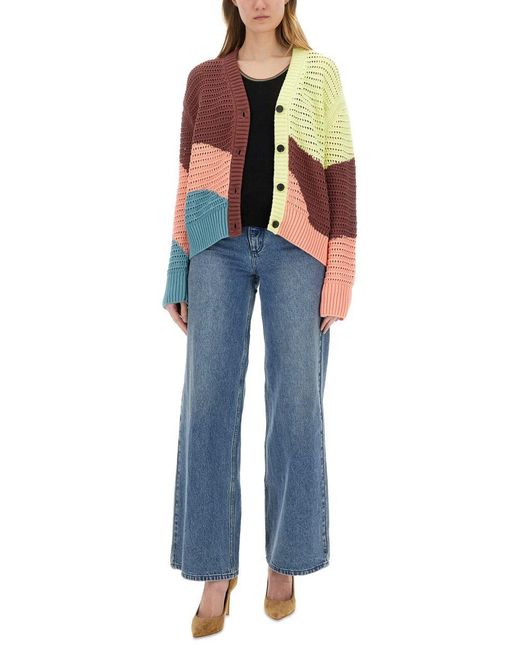Paul Smith Multicolor Gradient Wave Cardigan