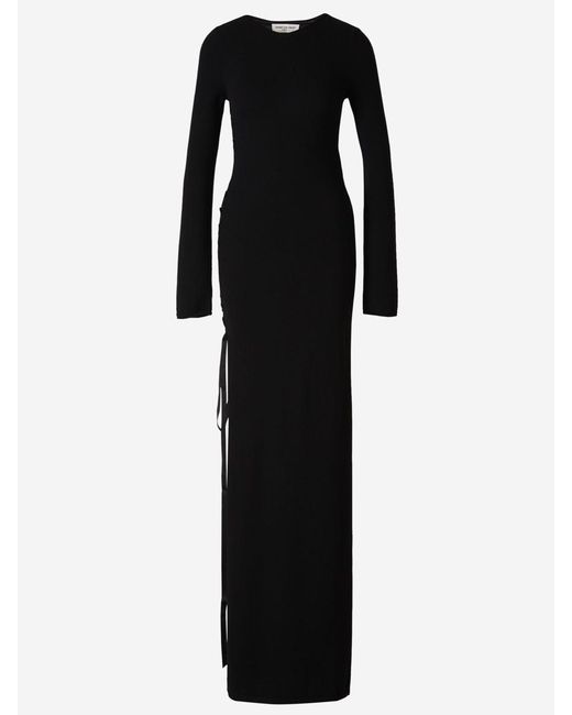 Saint Laurent Black Wool Maxi Dress