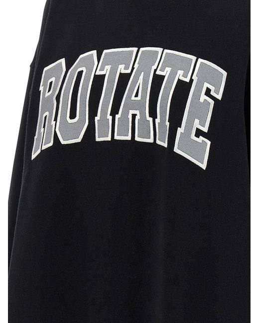 ROTATE BIRGER CHRISTENSEN Black 'Heavy Sweat' Sweatshirt