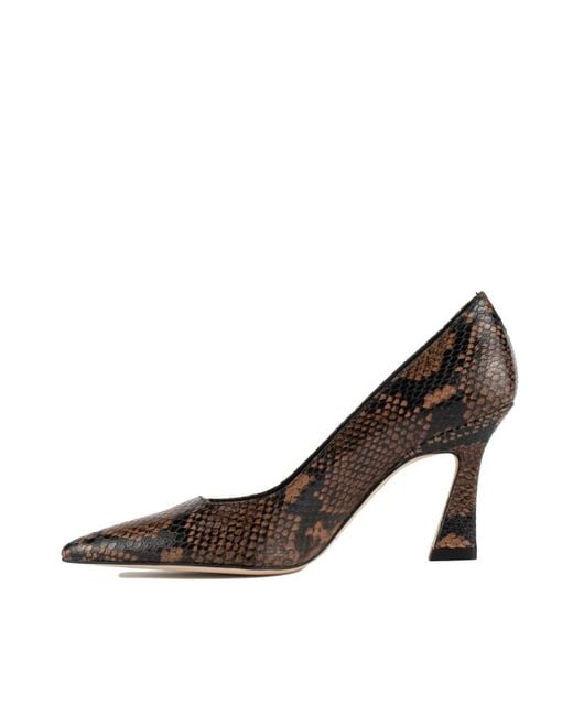 Stuart Weitzman Brown Vinnie 85 Pump Classic Snake Espresso