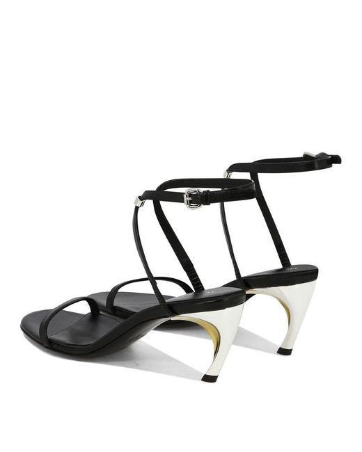 Alexander McQueen Black "Armadillo" Sandals