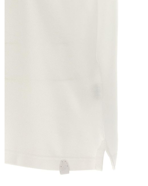 Brioni White Polo With Logo for men