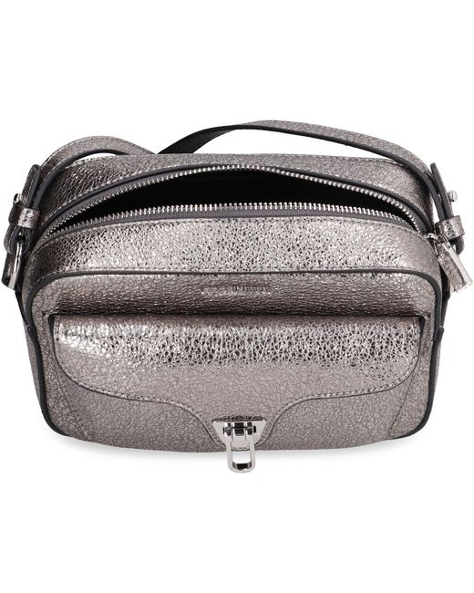 Coccinelle Gray Beat Leather Crossbody Bag