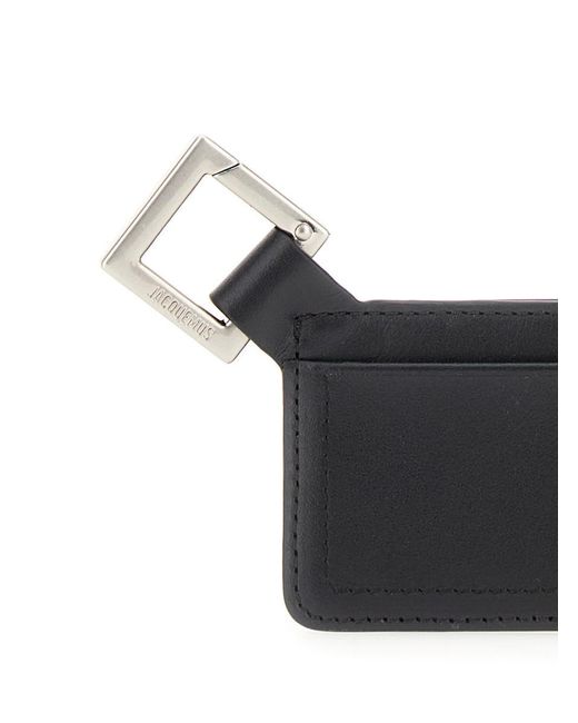 Jacquemus Black 'Le Porte-Cartes Cuerda' And Key-Chain With Embossed Logo for men