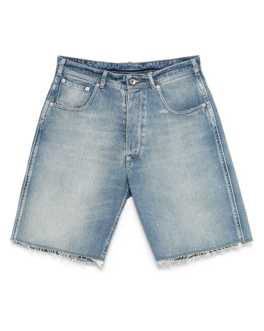 Maison Margiela Blue Denim Buckle Bermuda Shorts for men