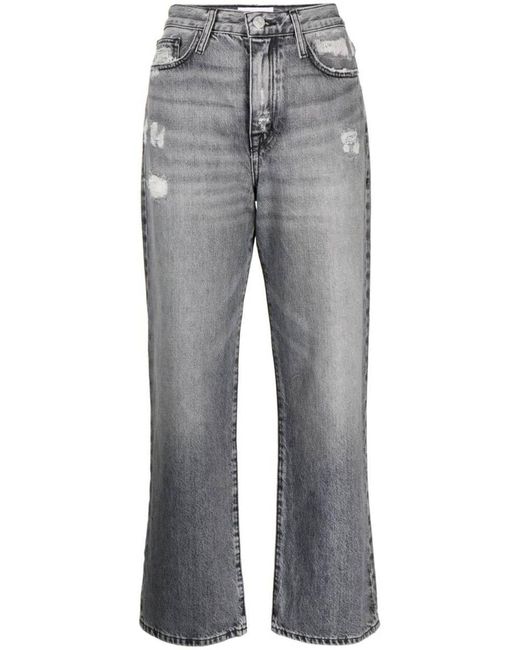 FRAME Gray Le Jane Cropped Jeans