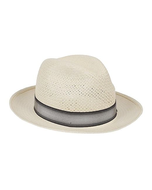 Borsalino White Federico Panama Hat for men