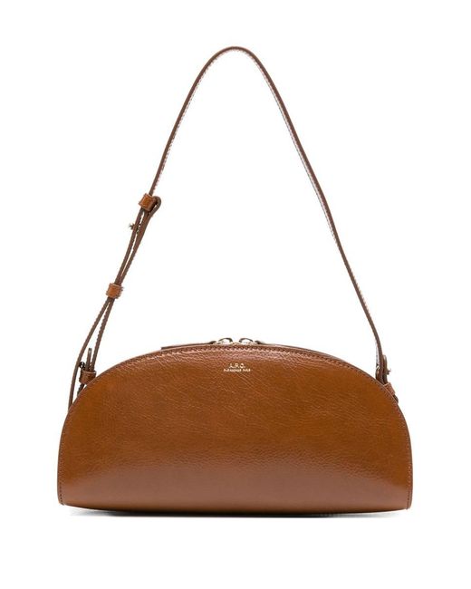 A.P.C. Brown Sac Demi-Lune Shoulder