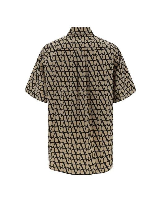 Cotton T-shirt With Toile Iconographe Print for Man in Beige/black