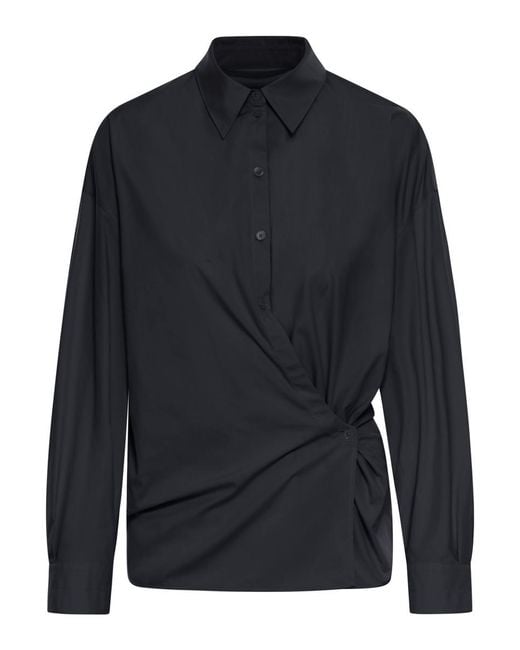 Lemaire Blue Shirt With Asymmetric Buttoning