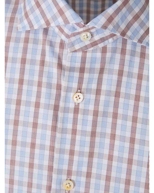 Vincenzo Di Ruggiero Multicolor Cotton Check Shirt for men