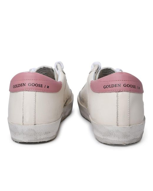 Golden Goose Deluxe Brand White Leather Super-Star' Sneakers