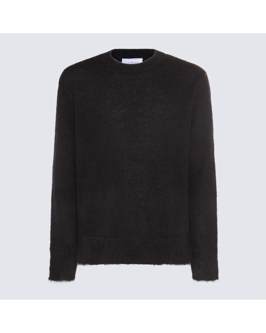 Off-White c/o Virgil Abloh Black Mohair And Wool Blend Arrow Sweater for men