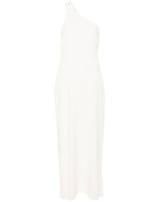 Calvin Klein White One Shoulder Slip Maxi Dress