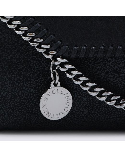 Stella McCartney Black Faux Leather Continental Wallet Crossbody Bag