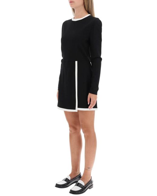 MSGM Black Playsuit With Contrasting Detailing